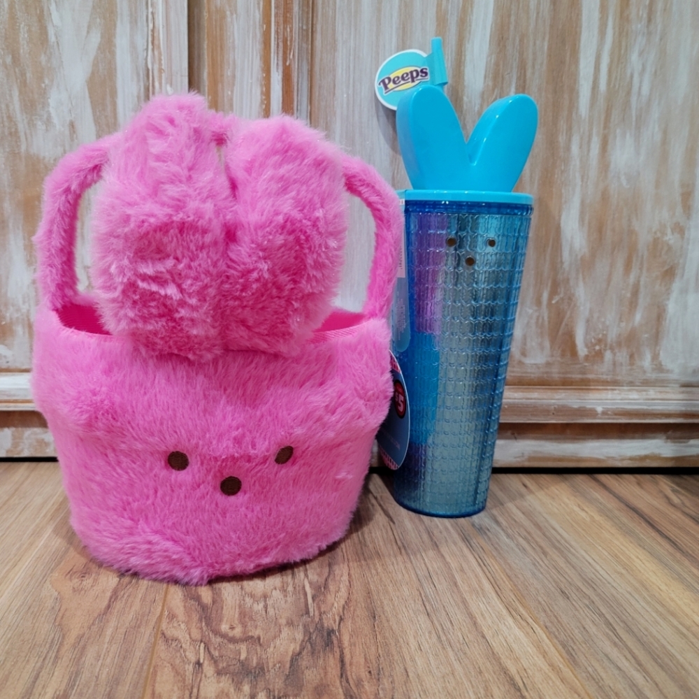 NWT Peeps Treat Basket and Grid Tumbler Bundle